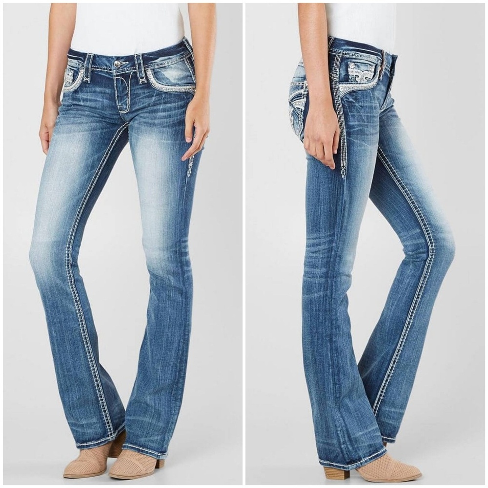 ποΈ Rock Revival PRISCILLA boot cut Jeans - Picture 2 of 8